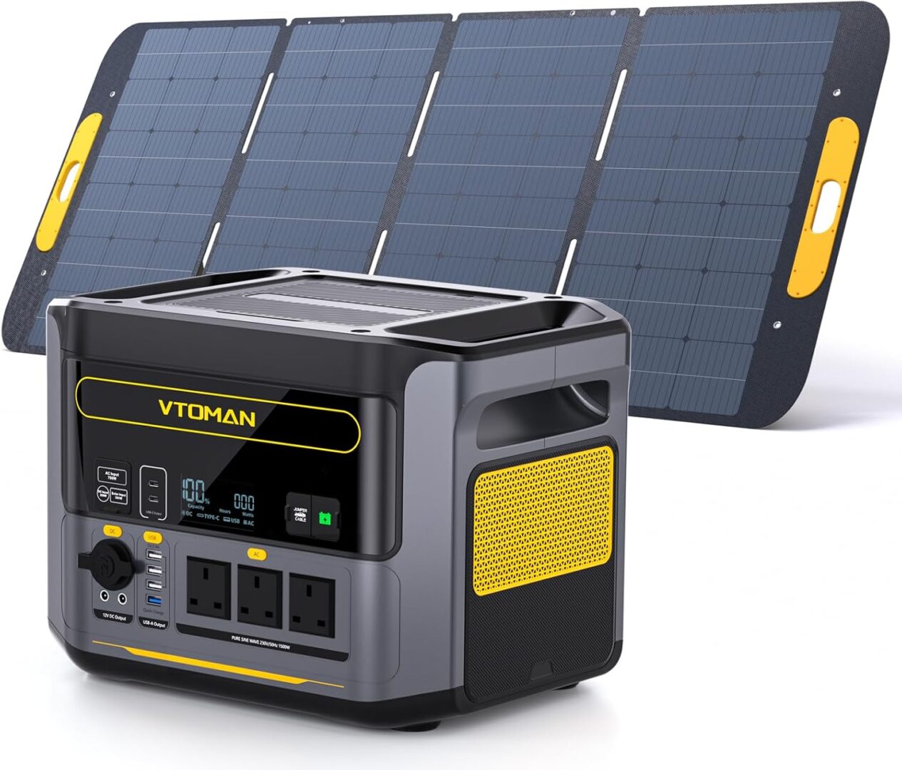 VTOMAN 1000W solar generator with 400W panel