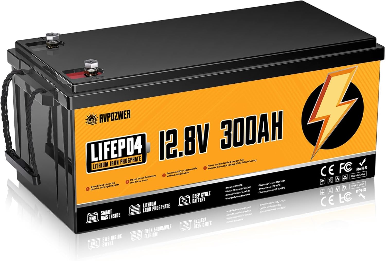 12V 300Ah LiFePO4 18000 Cycles