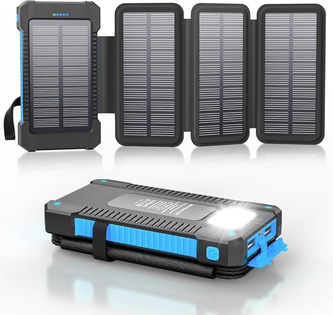 SPROCKLY SOLAR POWER BANK 26800MAH WITH 4 SOLAR PANELS, 18W USB-C POWER BANK FAST CHARGING PORTABLE BATTERY