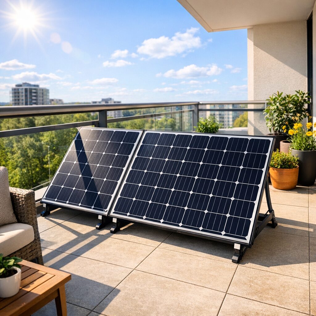 Plug-in solar panel on a UK home balcony - safety and legal guide 2026