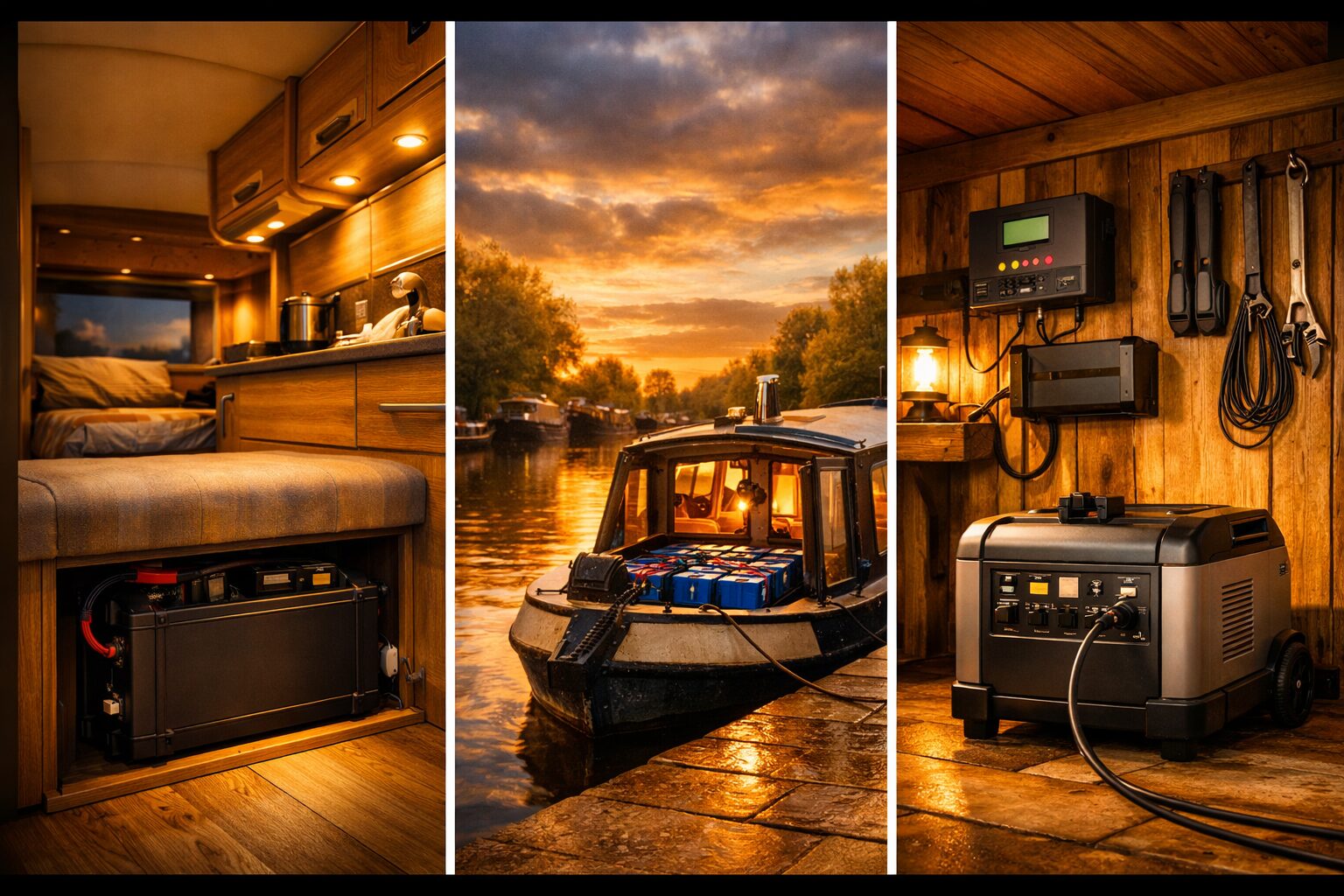 Leisure batteries for motorhomes, narrowboats and off-grid sheds