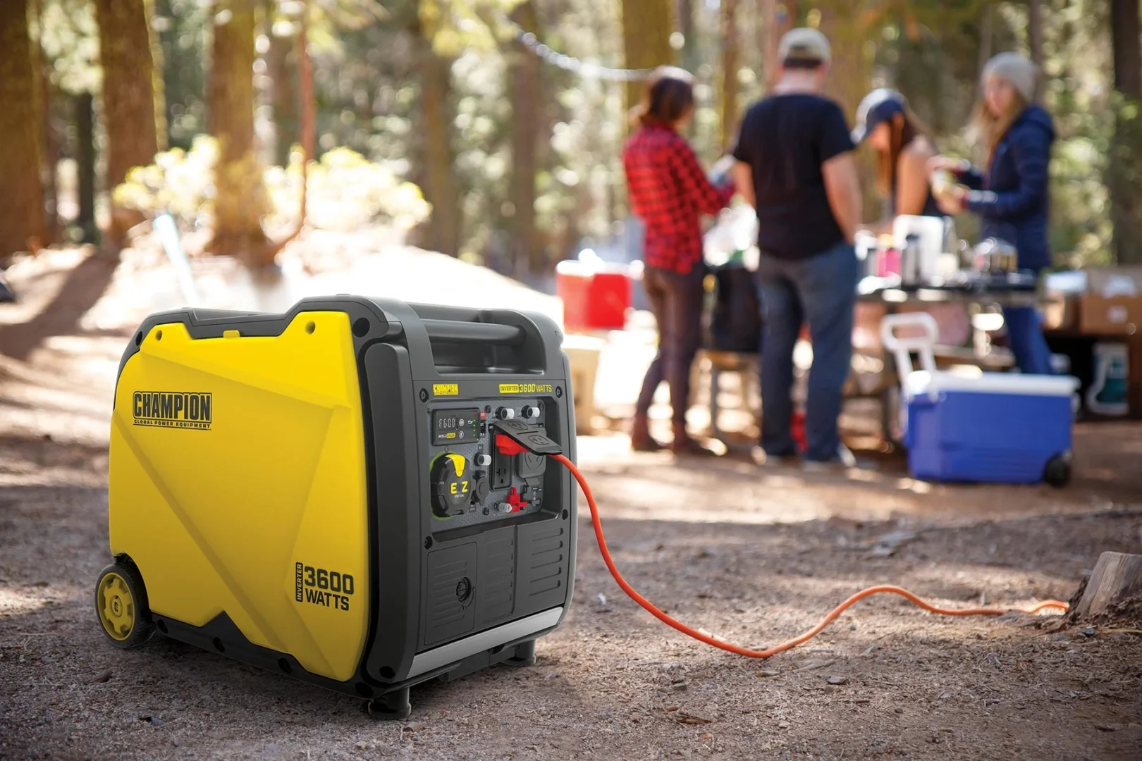 Inverter generator in UK garden