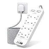Extension Lead 5m 8-Way with USB-C Surge