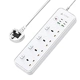 Extension Lead 1.8m 4-Way with USB-C Surge