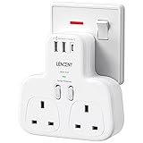 LENCENT Double Plug Adaptor USB-C Surge