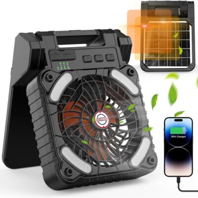 Solar-Powered Camping Fan